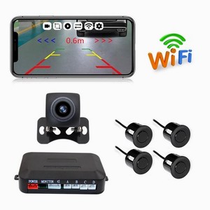 Dc 12v Wireless Wifi Car IP67 Reverse Backup Camera With Back Parking Sensor System For Phone APP PZ436