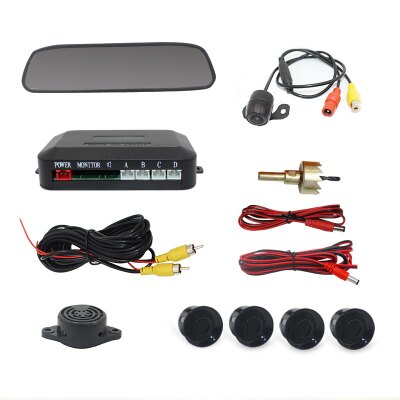 Rear View Reversing Parking Sensor System With Bufferfly Camera For Car PZ604