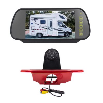 7 Inch Lcd Mirror Monitor With Reverse Backup Brake Light Camera Kit For Citroen JumpyPeugeot Expert 2007 - 2016 PZ454+PZ707
